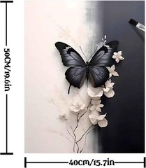 Butterfly Paint by Numbers Kits for Adults,Flowers Paint by Numbers Kits on Canv