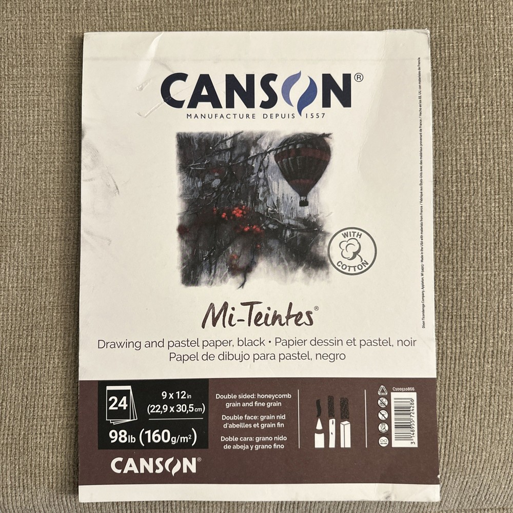 Canson Mi-Teintes Pastel Black Paper Pad