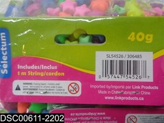 QTY=12 Packs of 40 Grams: SL54526 Selectum Star Beads W/1M String 057447545267