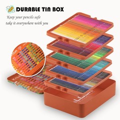 KALOUR Professional Colored Pencils,Set of 120 Colors,Artists Soft Core with Vib