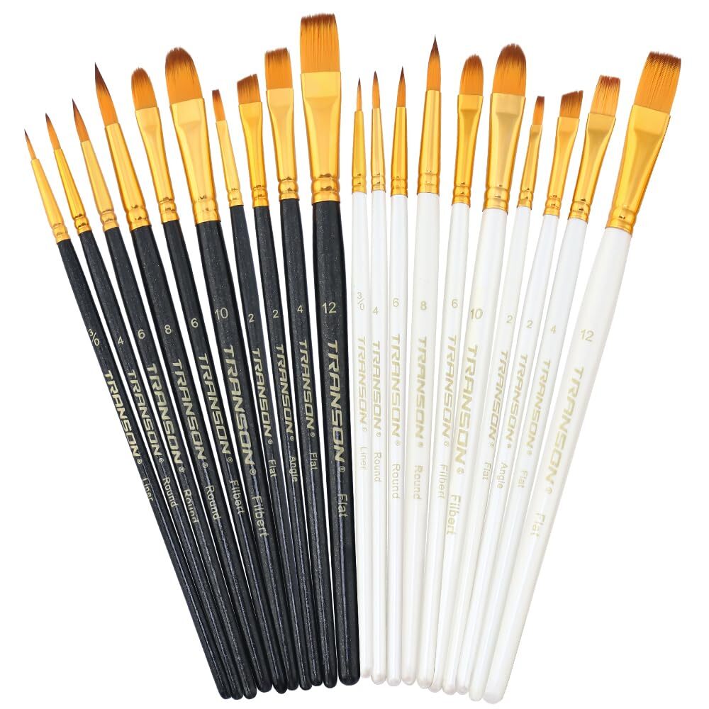 20pcs Artist Painting Brush Set for Acrylic Watercolor Gouache Hobby Craft Fa…