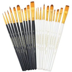 20pcs Artist Painting Brush Set for Acrylic Watercolor Gouache Hobby Craft Fa…