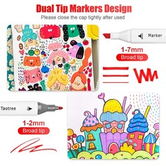Alcohol Markers Set 120 Colors with Case & Holders, Dual Tips Art Coloring Ma…