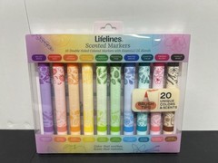 Lifelines Scented Colored Markers, 10 DoubleSided Markers with 20 Colors & Sc…