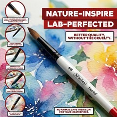 Watercolor Brushes Professional Set of 10, Synthetic Squirrel Hair Artist Wat…