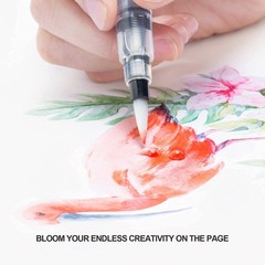 ParKoo Watercolor Brush Pens, 24 Colors Flexible Real Nylon Brush Tip Pens for