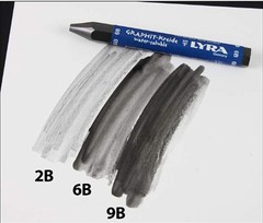 LYRA Graphite Stick, Assorted degree Graphite stick set – Water Soluble – 2B …