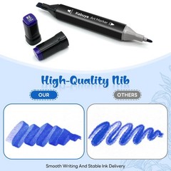 80 Colors Alcohol Markers Set, Dual Tips Blender Art Markers for Drawing Sket…