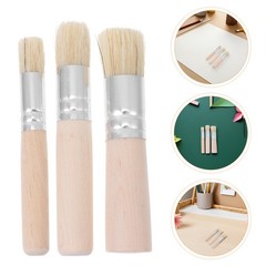 6Pcs Durable Stencil Paint Brushes Multi Color Wood Handle for Craft Painting