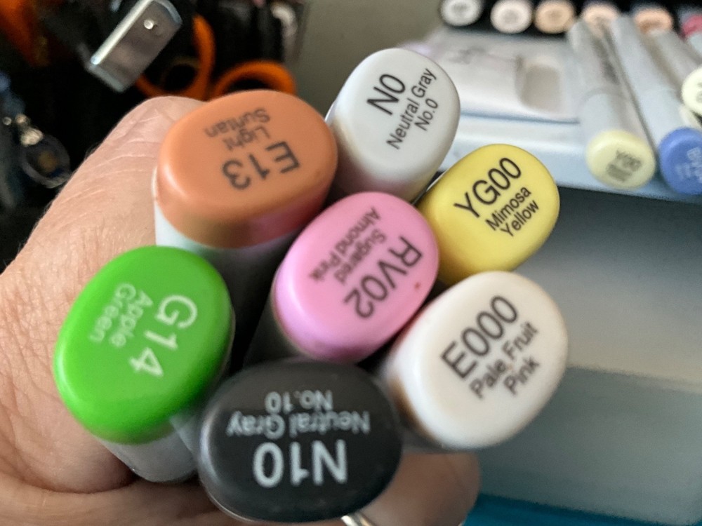 Lot of 51 Copic Sketch Etc Markers Some Used Some New.