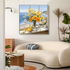 PRASIO Paint by Numbers Kit for Adults Beginner, Flowers 16×16 Inch, xm-op-01