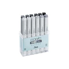 Copic Classic Twin Marker 12 Piece Set Cool Gray Artist Markers