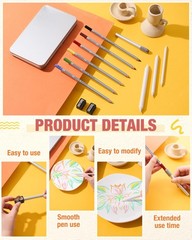 Affrolling 14 Pcs Underglaze Pencil Kits 7 Multicolor