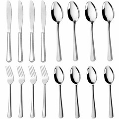 16-Piece Luxury Premium Silverware Dinnerware Tableware Set for Home – Stainless