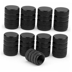 Valve Stem Caps Black Aluminum (8 Pack) – Universal Tire Valve Caps for Cars,