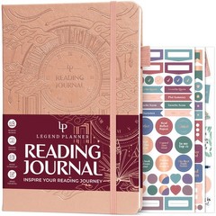 Rose Gold Legend Reading Journal Book Lovers Log Tracker 180 Reviews