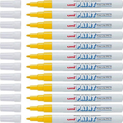 Uni-Paint 63705 PX-21 Oil-Based Paint Marker, Fine Point, Yellow 12-Count
