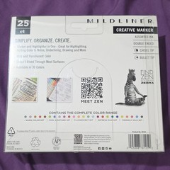 Zebra Mildliner Creative Marker Complete Collection, 25 ct Assorted Multicolor