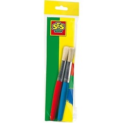 SES Creative 00399 – Jumbo Paint Brushes for Kids, 2 Pieces, Easy-Grip for Young