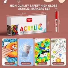 Acrylic Paint Markers, 72 Colors Acrylic Gel Pens, Ballpoint Pens Extra Fine …
