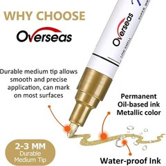 7Pc Waterproof Permanent White Paint Marker Pen For Car Tire Tread Rubber Metal
