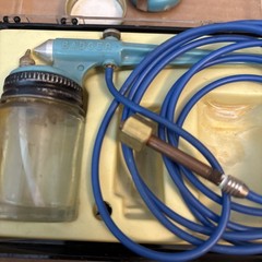 Vintage 1966 BADGER MODEL No. 250 Paint Spray Air-Brush Kit w/ Case Instructions
