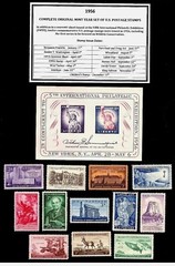 1956 Complete Year Set of Mint Vintage Commemorative U.S. Postage Stamps! MNH