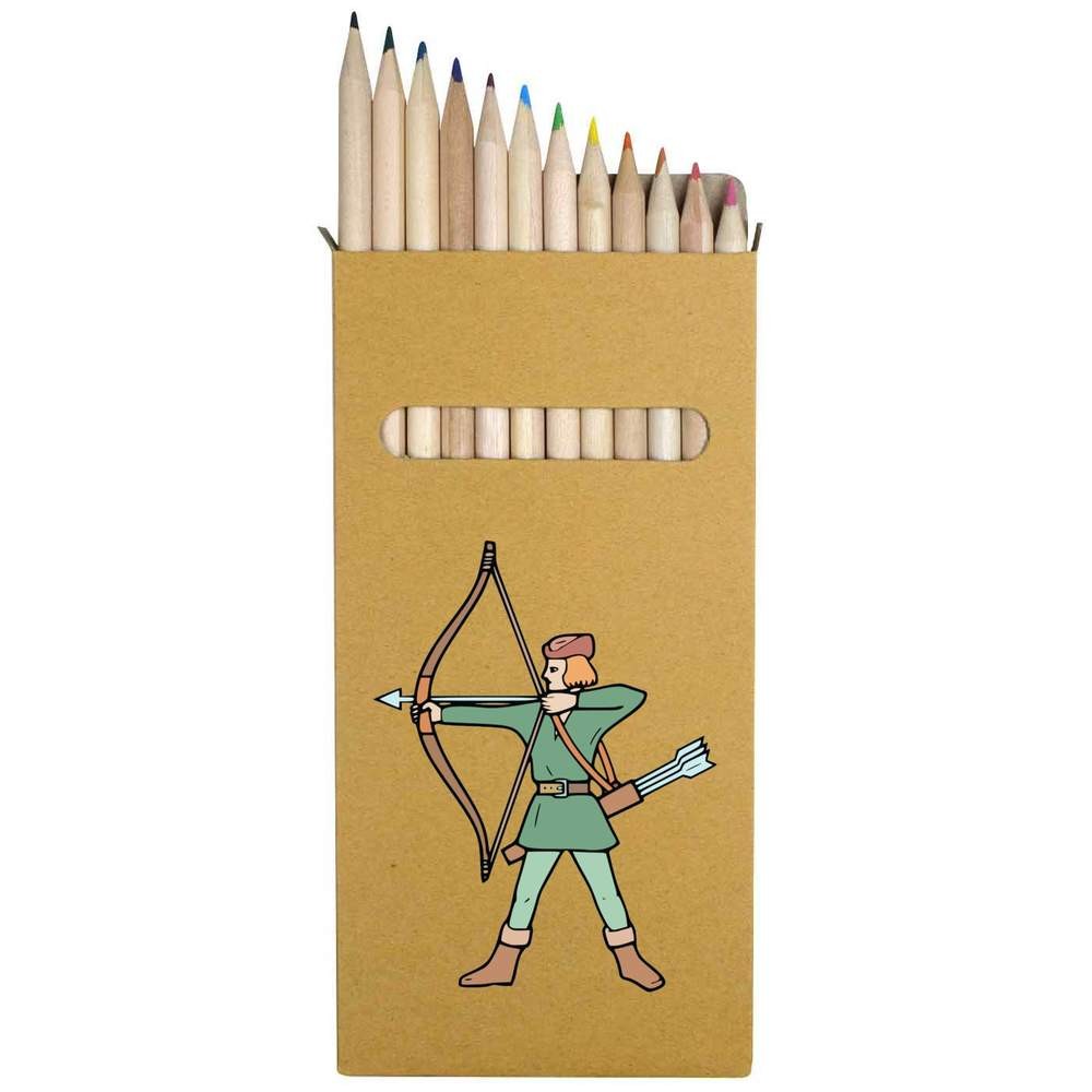 12 x ‘Archer’ Long 178mm Coloured Pencils / Pencil Set (PE00068171)