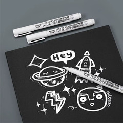 3pcs White Paint Marker Permanent Pen For Metal,Art,Wood,Paper,Plastic,Drawing