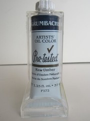 Grumbacher NOS Pre-Test Oil Color Paint, Raw Umber, 1.25 fl. oz. (NEW)