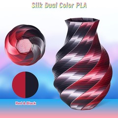 ERYONE Silk Dual Color PLA Filament 3D 250g, 250g Black Red