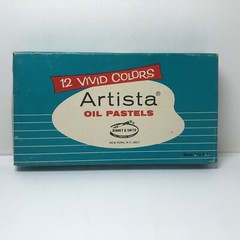 Vintage Artista Oil Pastel #212 Set of 12 Vivid Colors Binney & Smith Non Toxic
