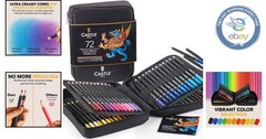 Professional Set of 72 Colored Pencils with Durable Zipper Case – Easy to Use