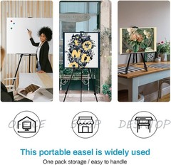 Art Artist Easel Stand for Sign, Metal Tripod Adjustable Easels for Painting …
