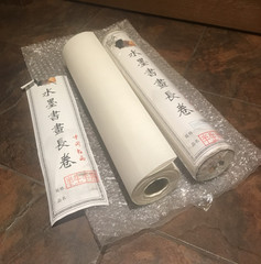 **2 ROLLS CHINESE XUAN RICE PAPER CALIGRAPHY & INK 35CM X 25 METER (50M TOTAL)