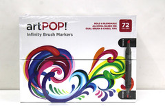 ArtPOP! Infinity Brush Marker Set – Set of 72, Assorted. new