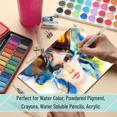 9 Pcs Watercolor Brush Pens with Nylon Bristles – Ideal for Artists & Hobbyists