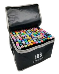 Touch Kaikai 168 Colors Permanent Art Coloring Dual-Tip Alcohol Markers in Case
