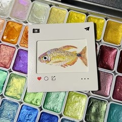 60-Color Metallic And Shimmer Watercolor Paint Set for Artists And Hobbyists APR