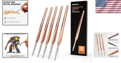 5 PCS Extreme Fine Detail Paint Brushes Set – Rose Gold Elegance for Artists