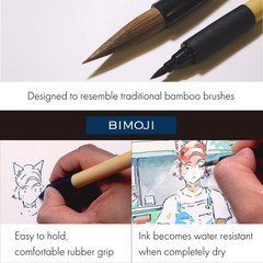 Bimoji Brush Pen, 5 pcs set (Extra Fine, Fine, Medium, Large, Medium Brush), …