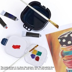 1 PCS Airtight Paint Saver Storage Palette Box 16-Well Palette Box with Lid3170