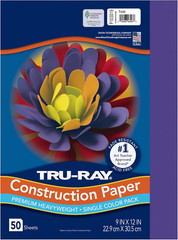 ® Construction Paper, 50% Recycled, 9″ X 12″, Purple, Pack of 50