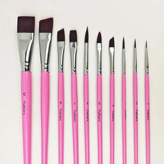 12Pcs Face Painting Brush Set Nylon Bristles Wooden Handle US