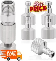 NEOECO Airbrush Quick Disconnect Coupler Release Fitting & Plug, 6Pcs 1/8 in BSP