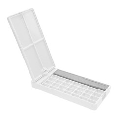 Watercolor Paint Tray: 28 Well Empty Watercolor Palette Small Rotate Paint Box