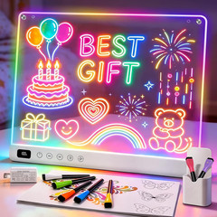 Cosmody Rechargeable LED Drawing Board for Kids, Large 16″ Light Up Drawing Pad