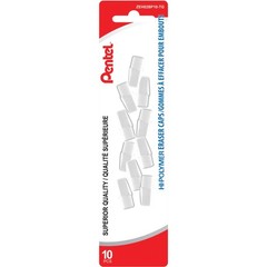 Pentel Hi-Polymer White Cap Erasers, Pack of 10 10 Count (Pack 1),