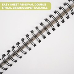 CONDA 9″x12″ Double-Sided Hardbound Sketchbook, 60 1 Pack, Black