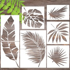 Large Leaf Stencils for Walls Painting – Fern, Palm, Tropical Leaves Reusable